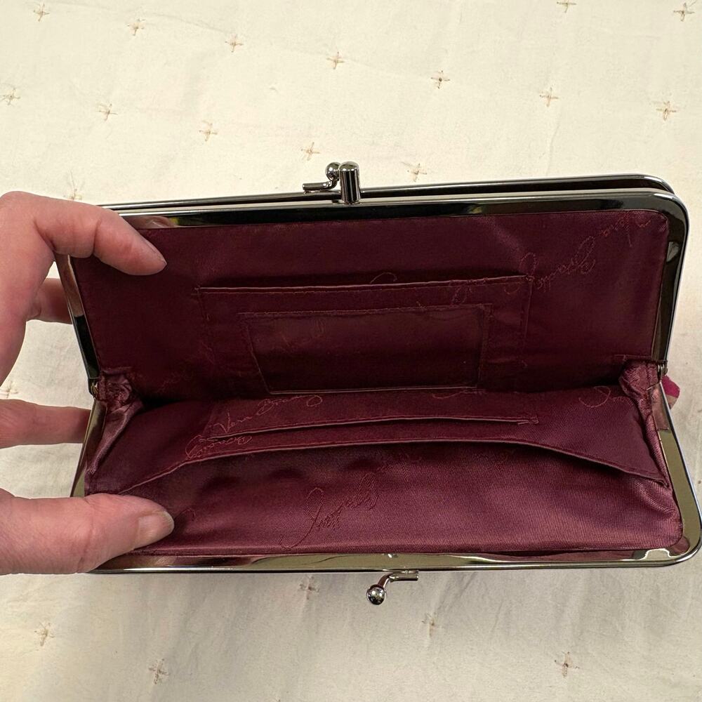 Vera Bradley Double Kisslock Clutch Wallet in Carnaby Floral Retired 2009 - Picture 5 of 9